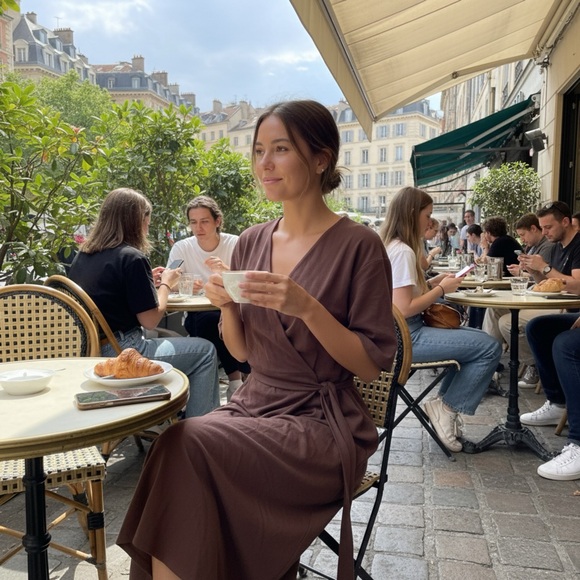 Zara Brown Dress - Picture 2 of 6